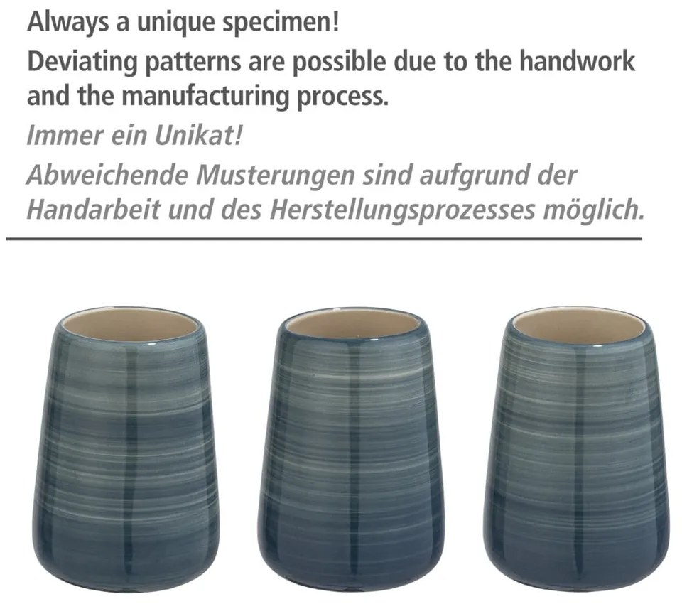 Petrolejovomodrá toaletná kefa Wenko Pottery