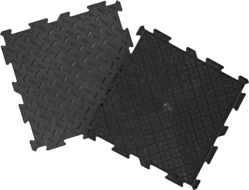 Gumová dlaždica Alfa 30 x 30 cm, čierna MHEU5100330