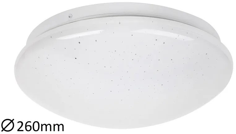 Rabalux LED prisadené stropné svietidlo Lucas 12W | 700lm | 4000K | IP20 | 26cm - kruhové biele