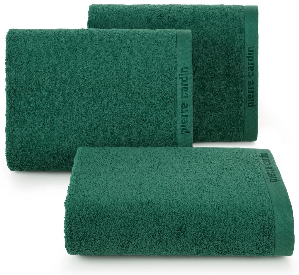 BAVLNENÝ UTERÁK PIERRE CARDIN EVI SADA 3KS 70X140 CM TMAVOZELENÁ