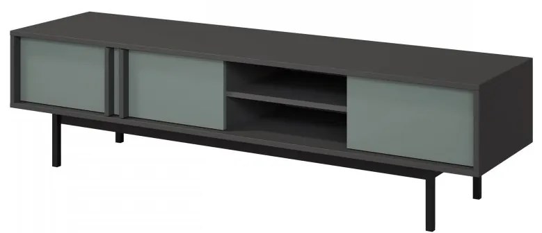 TV stolík / skrinka Wektus 3D WK09, Farby: antracit / dub olejovaný