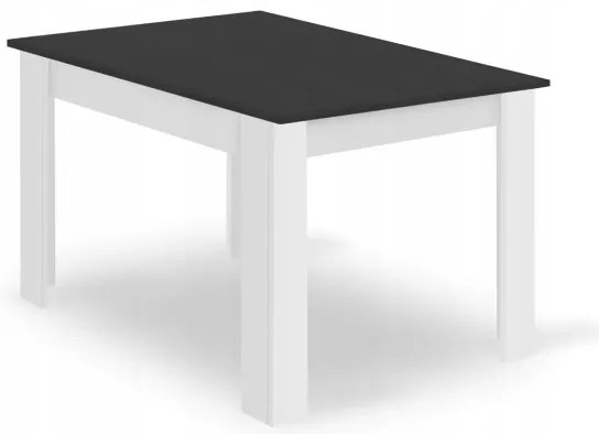 Jedálenský stôl čierny / biely so štyrmi stoličkami OSAKA čierne / biele