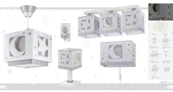 Dalber D-63231E - Detská lampička MOONLIGHT 1xE14/40W/230V
