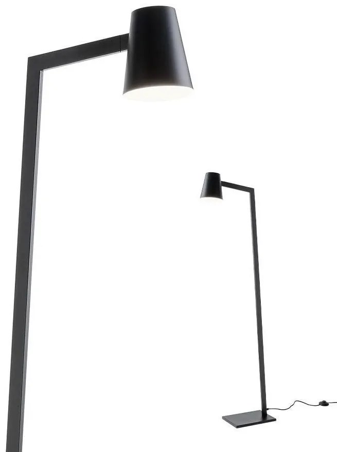 Redo 01-1557 - Stojacia lampa MINGO 1xE27/42W/230V čierna