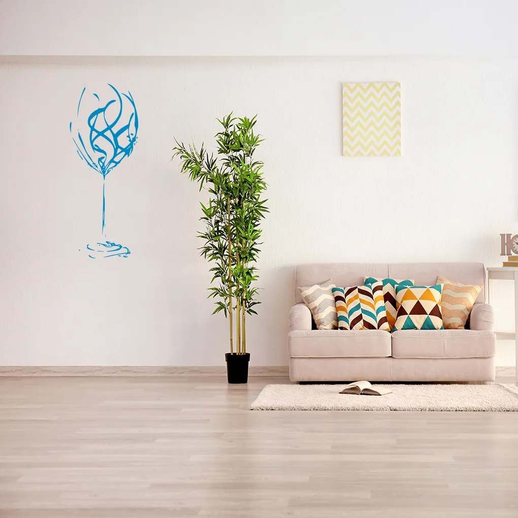 Veselá Stena Samolepka Pohár na víno Farba: hnědá, Veľkosť: 60 x 155 cm