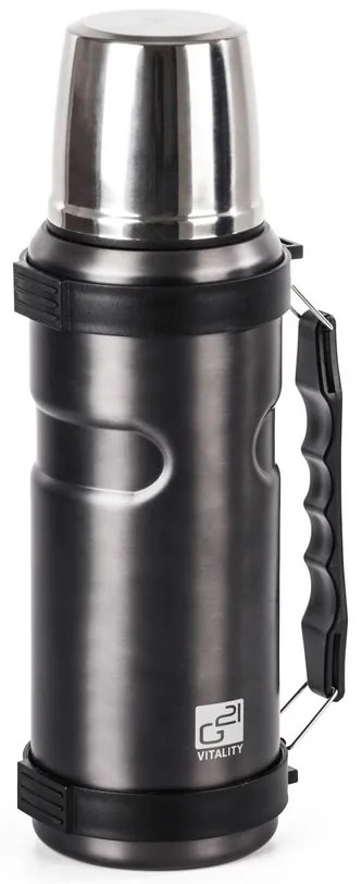 Termofľaša G21 na pitie, 1000 ml, šedá s rukoväťou 60022405