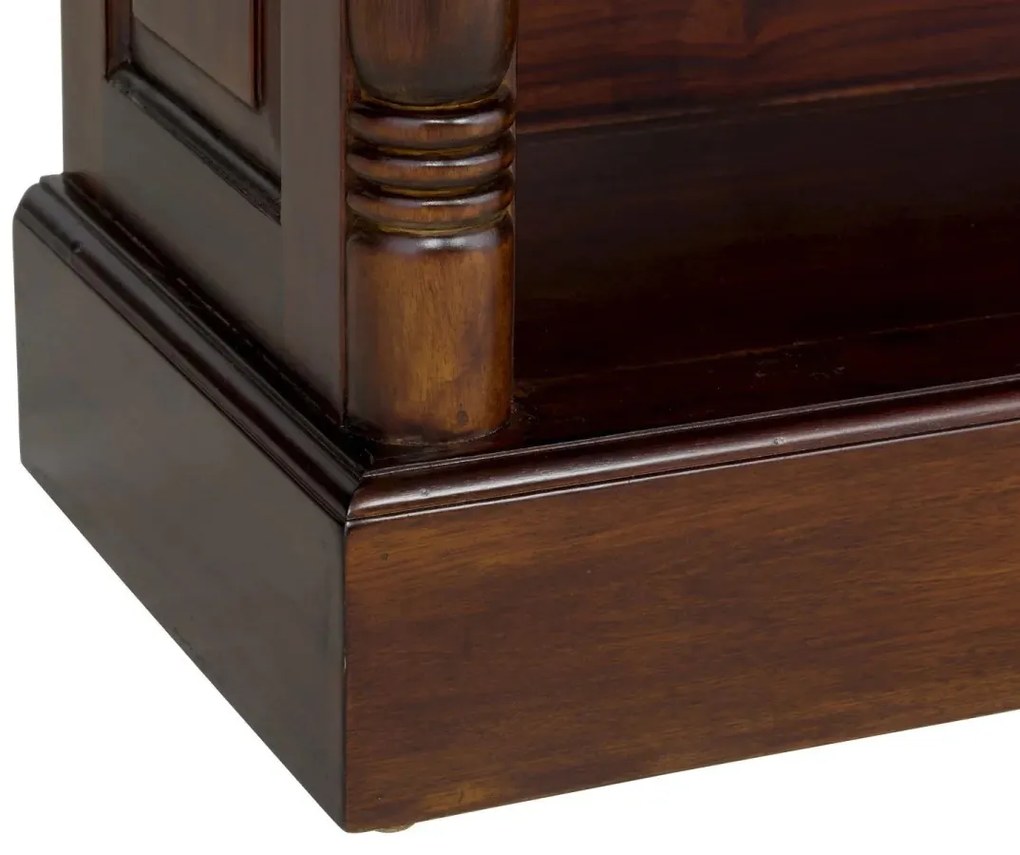 furniture-nabytek.cz - Masivní knihovna Cambridge II z mahagonu, lakovaná, hnědá – 85×36×180 cm