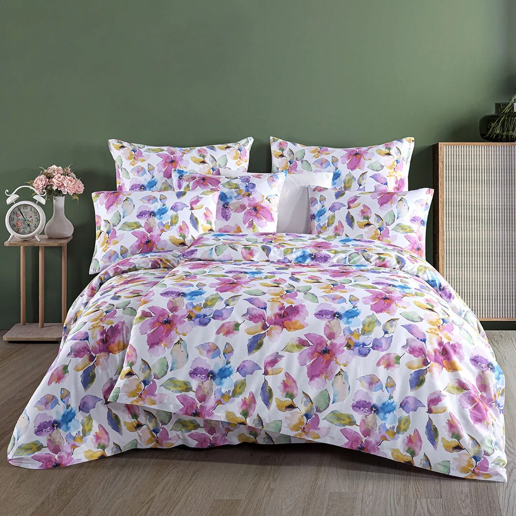 BedTex Satin posteľná bielizeň Vibrance, 160 x 200cm, 2 x 70 x 80 cm, 160 x 200 cm, 2 ks 70 x 80 cm