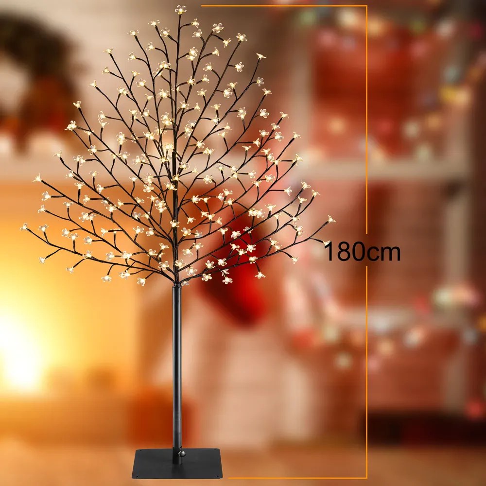 InternetovaZahrada Svietiaci strom čerešňa 180 cm - biela teplá