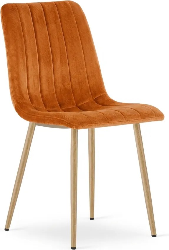 Tehlová zamatová stolička LAVA