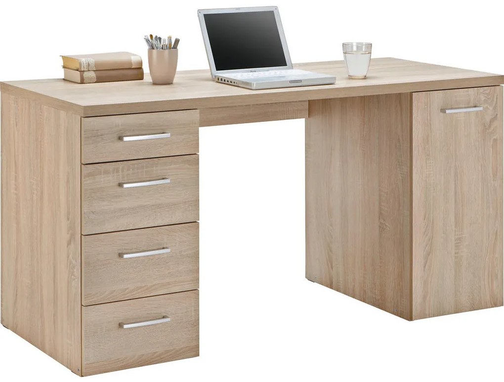 XXXLutz PC STÔL, farby duba, 139/74/60 cm Xora - Kancelárske stoly - 002593005901