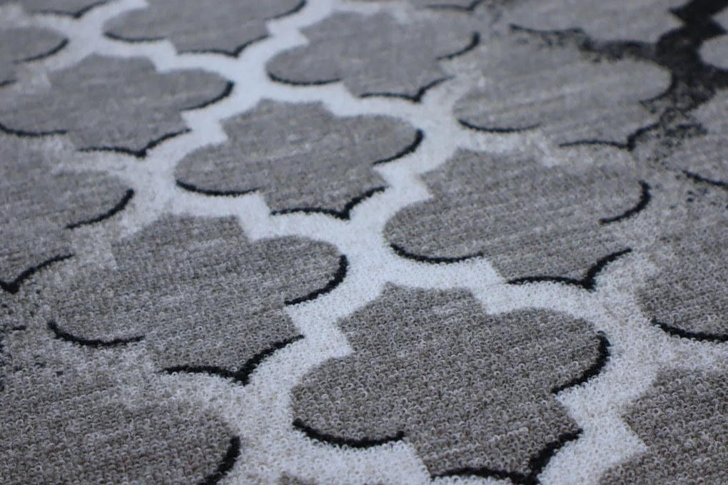 Berfin Dywany 100x67 cm Protišmykový behúň na mieru Zel 1017 Silver (Grey) - obšitý zo všetkých strán, šedá, chodba / predsieň
