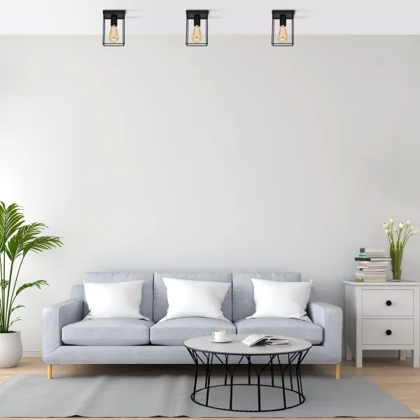 Stropné svietidlo FINN 1xE27/15W/230V čierna