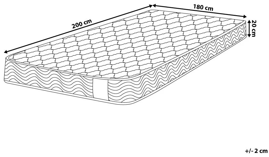 Taštičkový matrac 180x200 cm BALAR (tvrdý). Vlastná spoľahlivá doprava až k Vám domov. 1022547