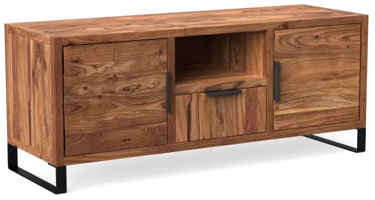 furniture-nabytek.cz - Masívna nástenná jednotka Sydney z akácie, lakovaná, hnedá