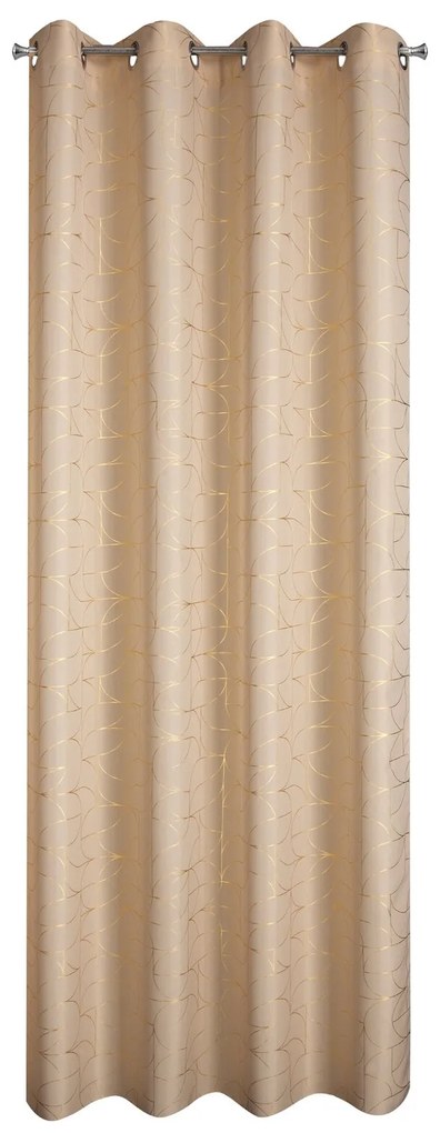 ZÁVES NA KRÚŽKOCH EVI 140X250 CM BÉŽOVÁ