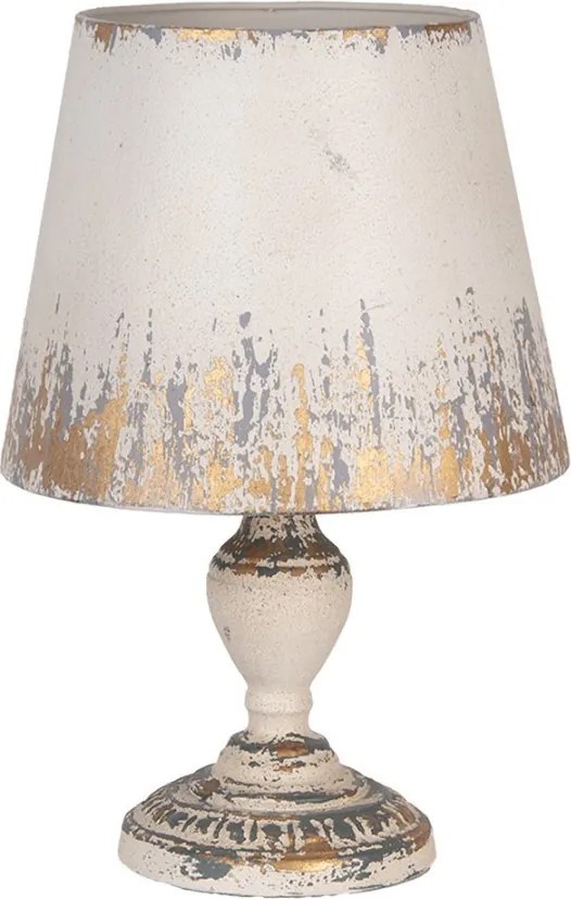 Béžová antik kovová stolná lampa Aurélia - Ø 32*47 cm E27/ma* 1*60W