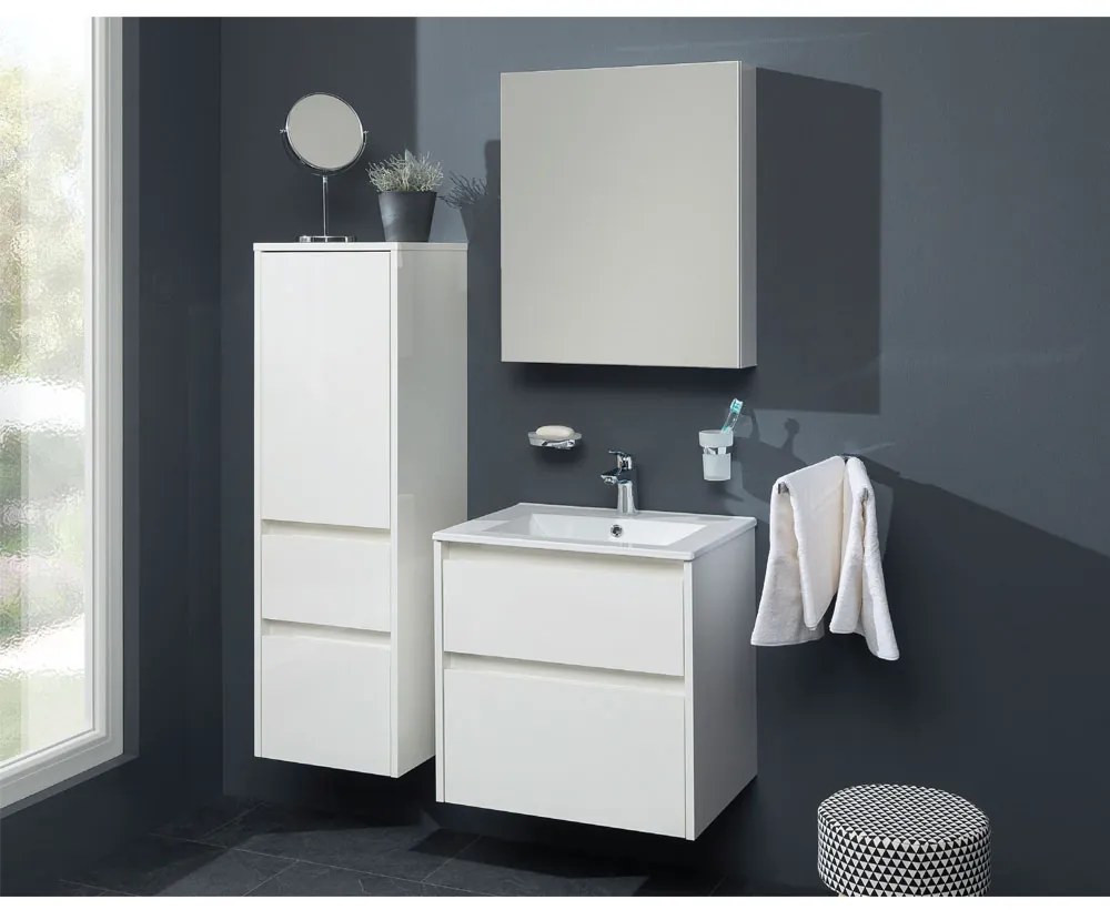 Mereo, Mereo Opto, kúpeľňová skrinka 81 cm, Multidecor, Lávovo sivá, MER-CN991SLAS1