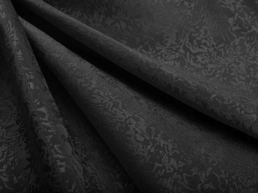 Biante Dekoračný záves TF-098 Venezia čierny - š. 150 cm 150x140 cm