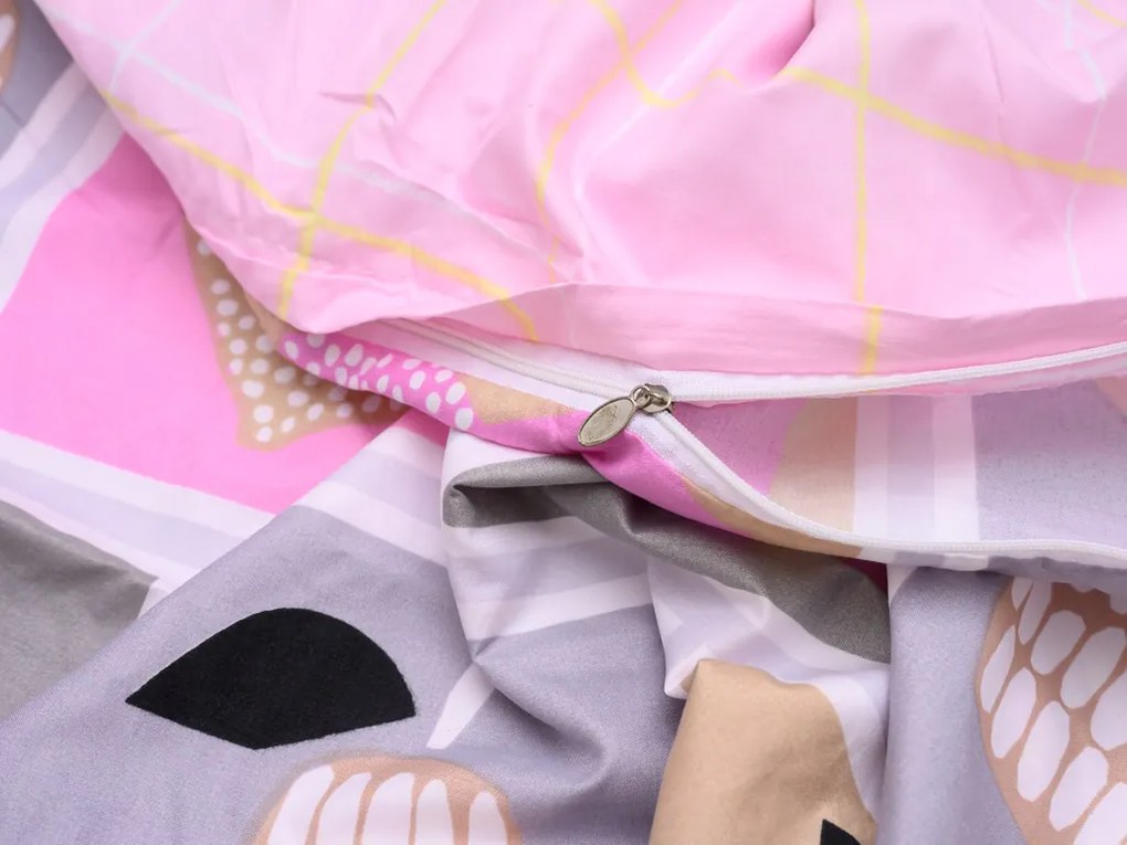 Francúzske obliečky z mikrovlákna FRUITS sivé Rozmer obliečky: 2 ks 80 x 80 cm | 200 x 200 cm