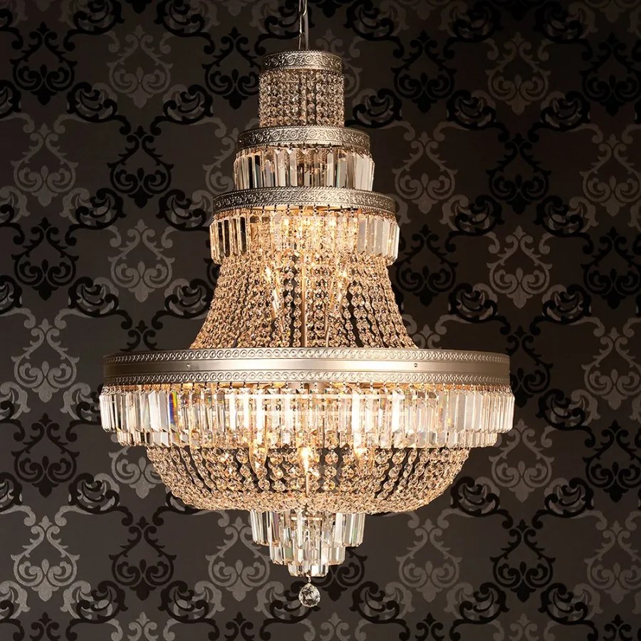 Krištáľ luster do obývačky GOLD Ø80