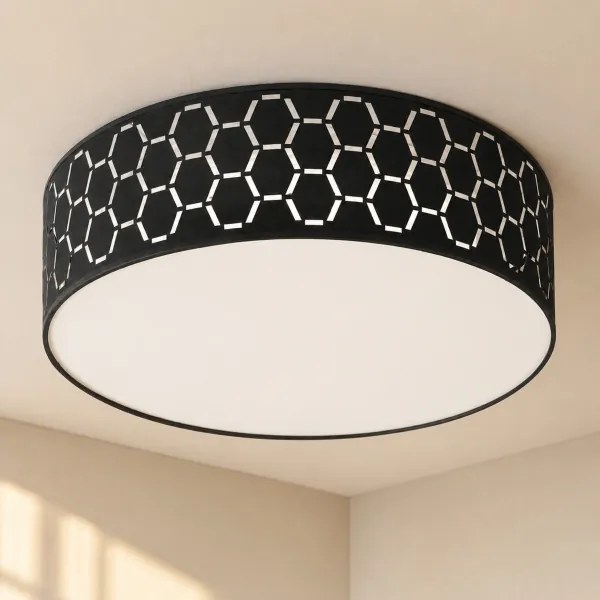 Stropné svietidlo ULLE 2xE27/15W/230V pr. 45 cm čierne