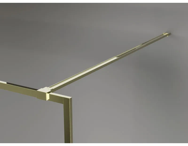 Mexen Kioto-F, sprchová zástena s rámom 65 x 202 cm, 8 mm číre sklo, zlatý lesklý profil, 800-065-104-50-00
