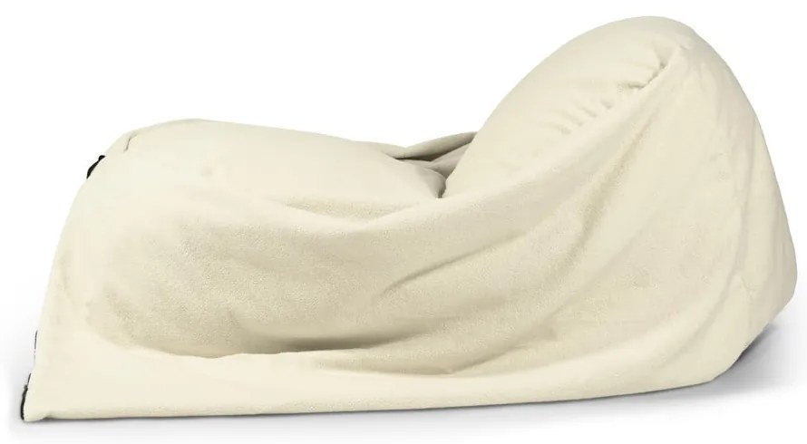 Krémový detský sedací vak z textílie buklé Cocoon 120 – SLOWDOWN