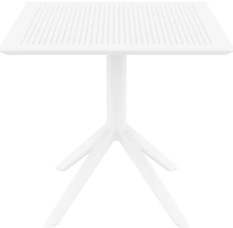 Stôl Sky 80 - v74 x 80 x 80 cm - Biela
