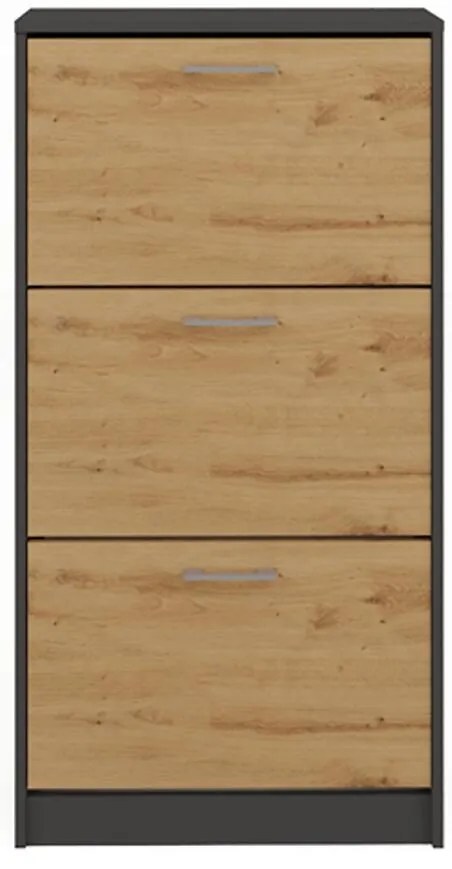 Skrinka na topánky Paula Antracit/Artisan