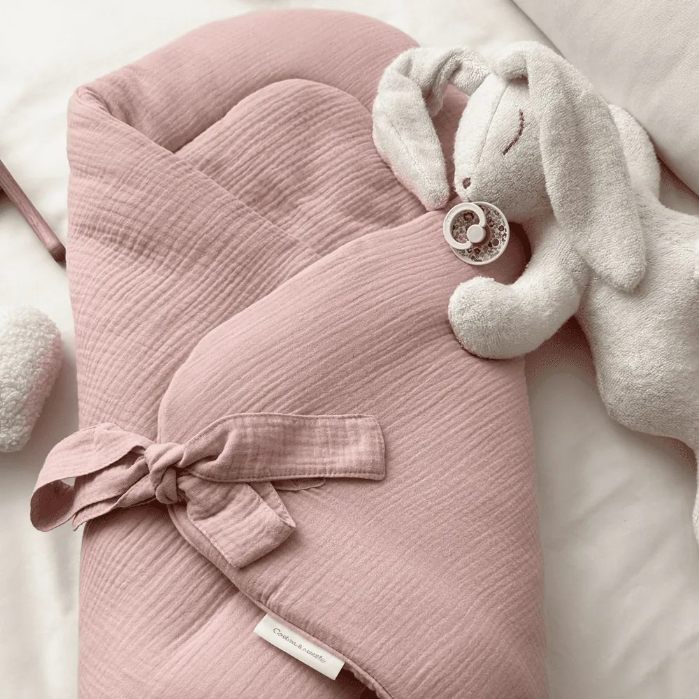 Mušelínová zavinovačka ružová 70x70cm