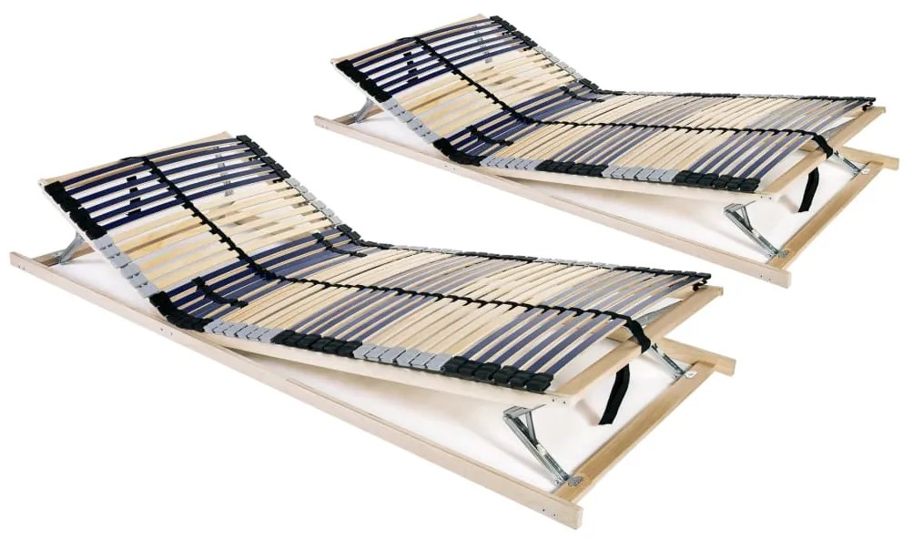 Lamelové posteľné rošty 2 ks so 42 lamelami a 7 zónami 90x200cm 3051434