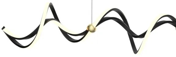 LED Luster na lanku COLIA LED/55W/230V čierna/zlatá