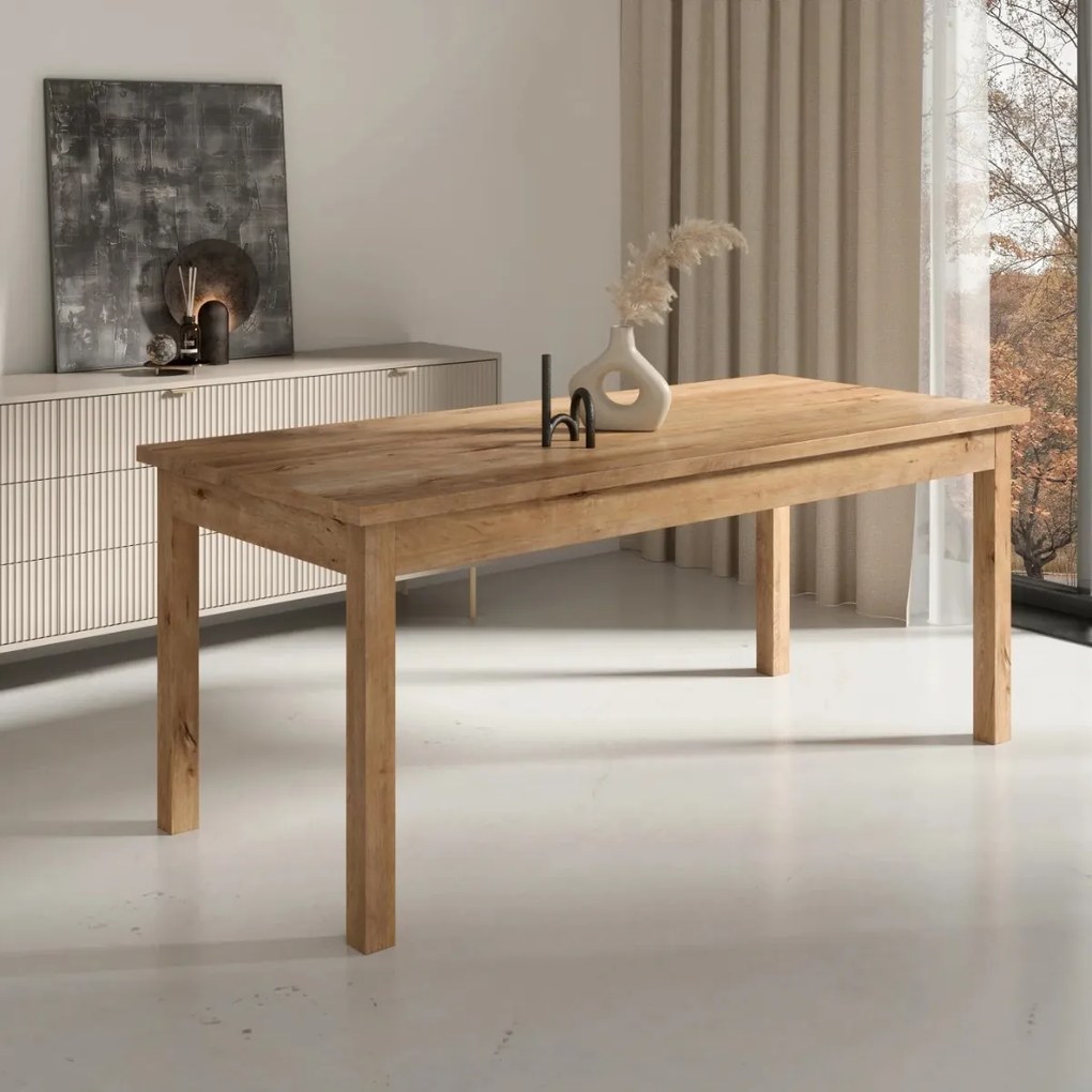 JEDÁLENSKÝ SET LOORE ROZKLÁDACÍ STÔL LEFKAS + 6 X STOLIČKA ŠEDÁ