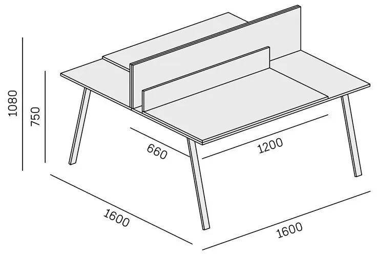 PLAN Kancelársky pracovný stôl DOUBLE LAYERS, posuvná vrchná doska, s prepážkami, biela