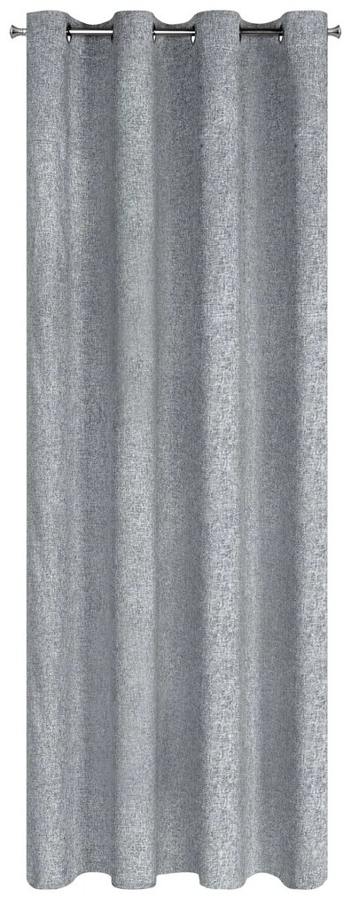EUROFIRANY ZÁVES NA KRÚŽKOCH ADELINA 140X250 CM SIVÁ