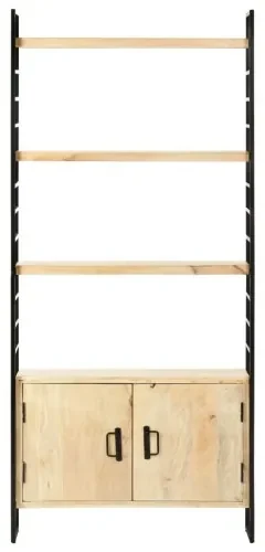 vidaXL 4-poschodová knižnica 80x30x180 cm mangovníkový masív-