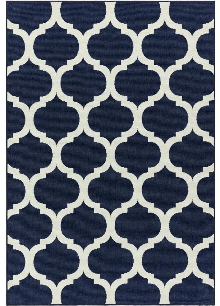 ASIATIC LONDON Alfresco Antibes Blue Trellis - koberec ROZMER CM: 160 x 230