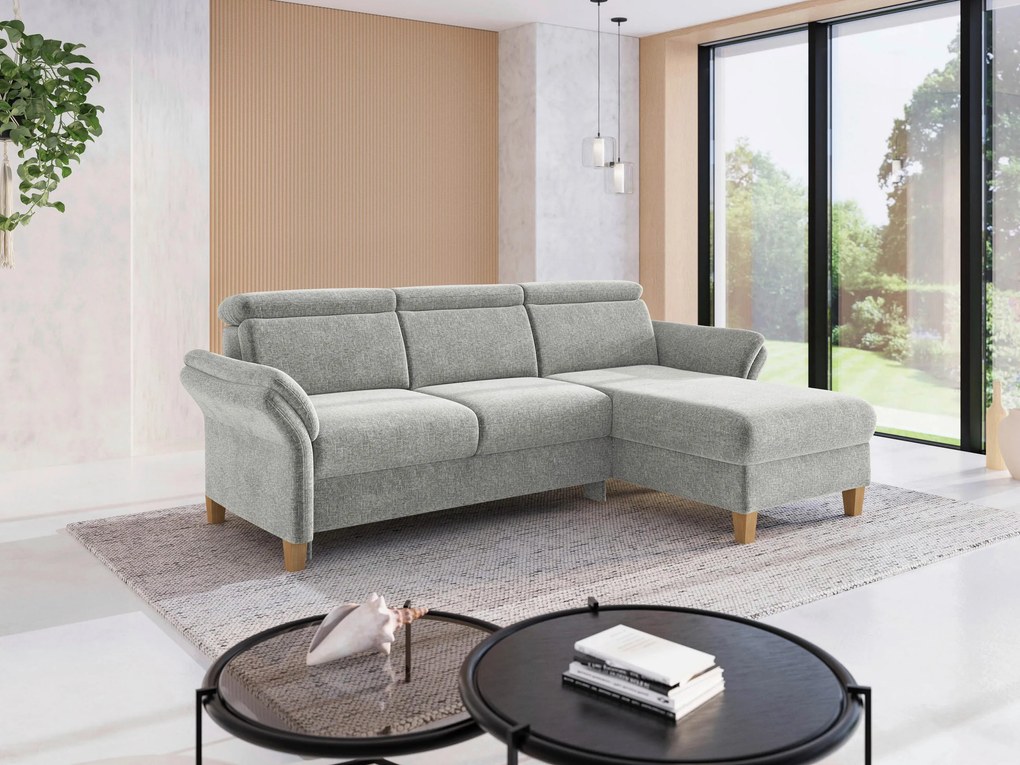 XXXLutz ROHOVÁ SEDAČKA, textil, svetlosivá Sit & More - Sedačky - 000144025718