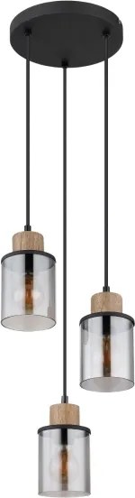 Globo 15707-3HR - Luster na lanku REID 3xE27/15W/230V pr. 27 cm dub