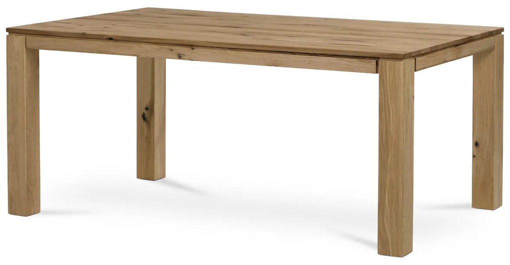 Autronic - Stůl jídelní 180x90 cm, masiv dub, povrchová úprava olejem, nohy 8x8 cm - DS-F180 DUB AKCE