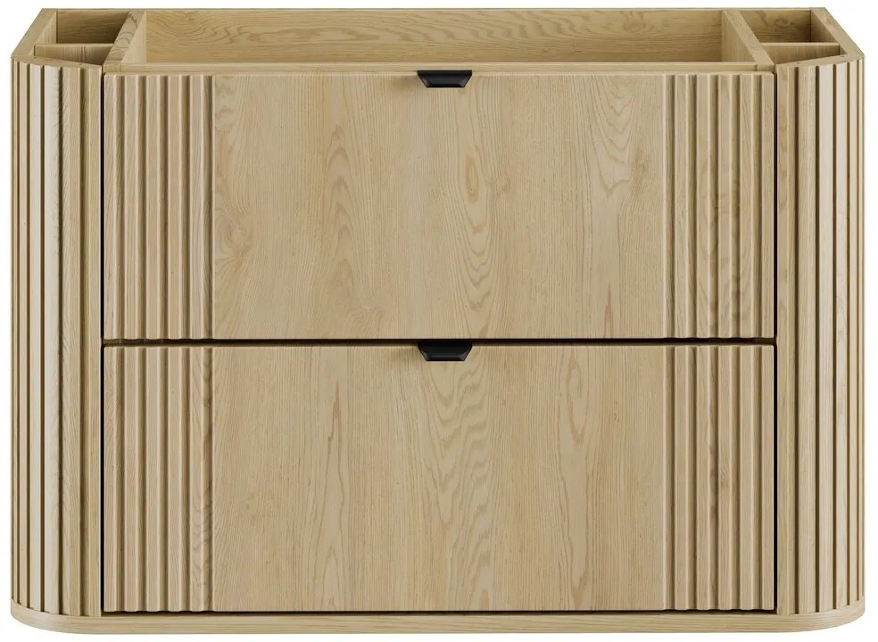 Koupelnová sestava Ovalia River s deskou, umyvadlem a skříňkami 80 cm dub Cremona
