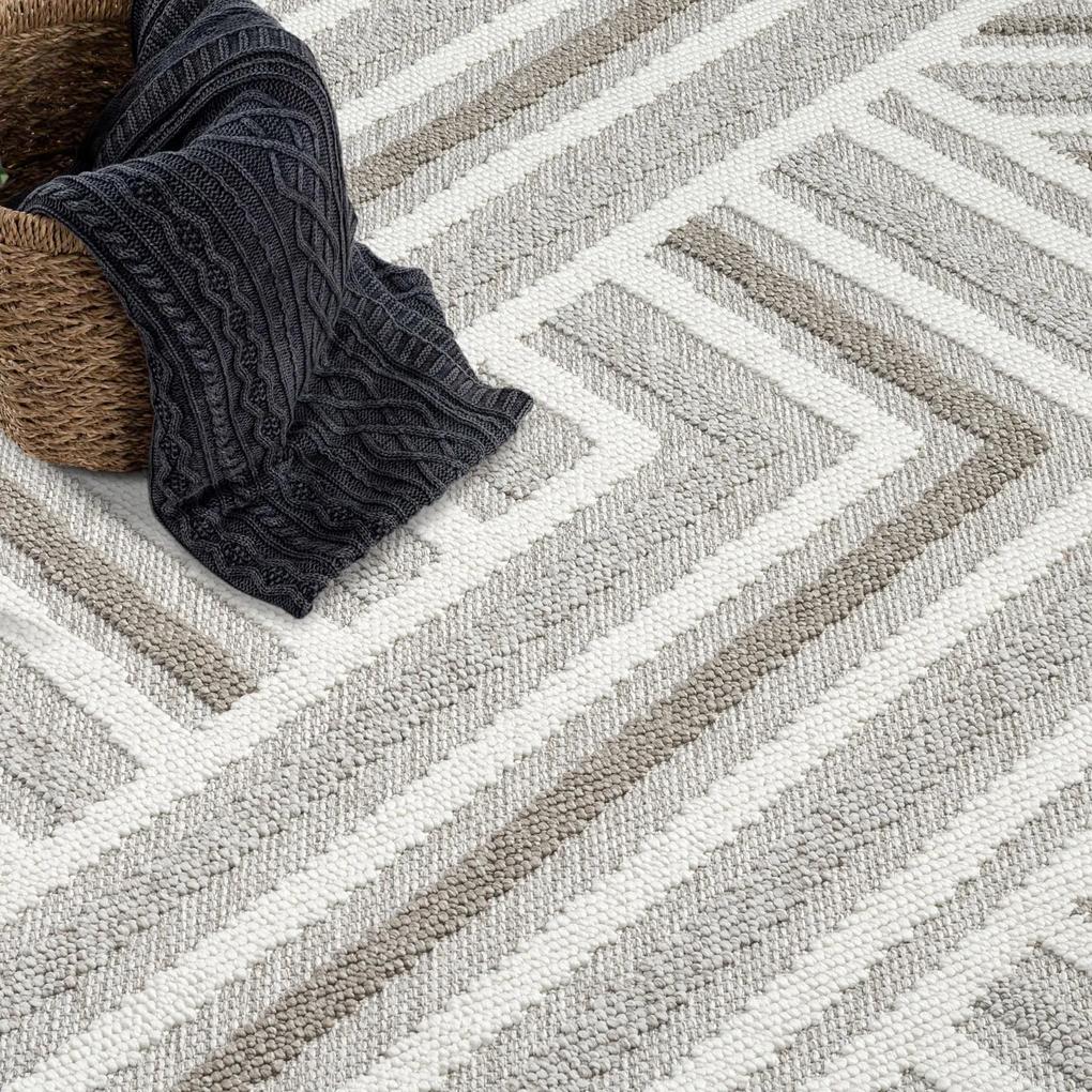 Dekorstudio Moderný koberec LINDO 7590 - béžový Rozmer koberca: 140x200cm