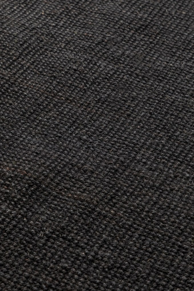 Hanse Home, Koberec behúň Bouclé Jute 105976 Black, 80x200, čierna, chodba / predsieň