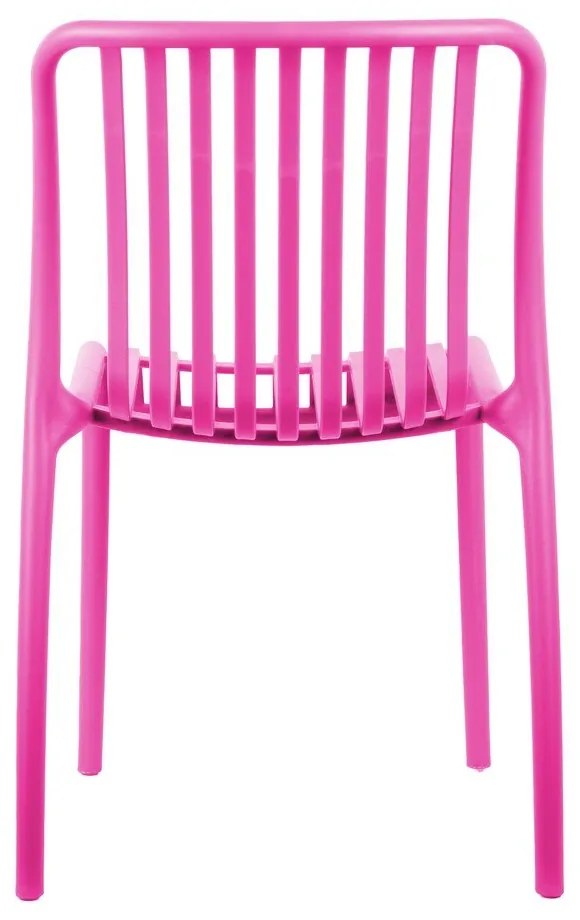 Ružová plastová jedálenská stolička Glee – Leitmotiv