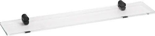 Bemeta Design ORGANIC BLACK: Polička, 600 mm, sklo - 167102240