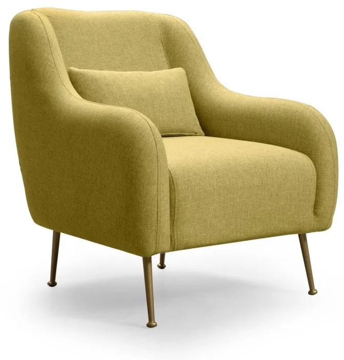 Kreslo Sevilla so žltým vankúšom