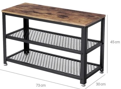 Botník DAVOR hnedá/čierna