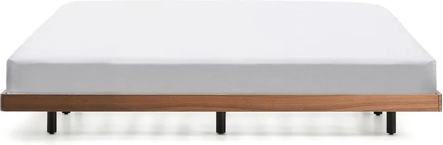Hnedá dvojlôžková posteľ z brezového dreva bez čela s roštom 180x200 cm Norlen – Kave Home