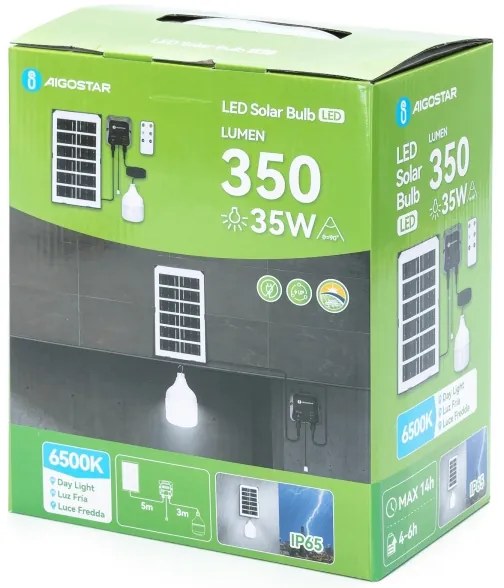 Aigostar - LED solárny luster LED/35W/12V 3000 mAh 6500K priemer 10 cm
